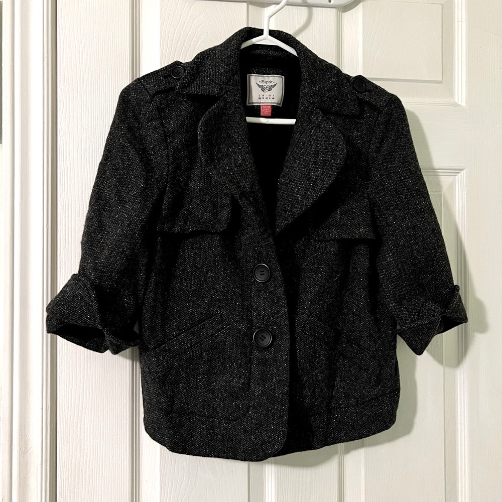 Espirit cropped 3/4 sleev blazer / jacket